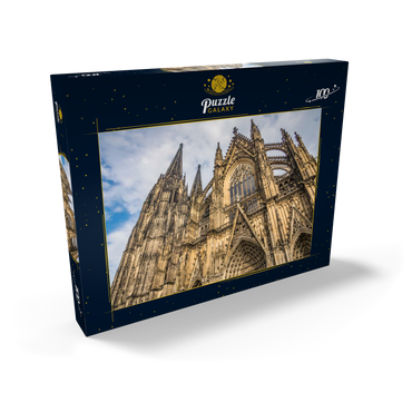 Kölner Dom, Denkmal des deutschen Katholizismus und der gotischen Architektur in Köln. 100 Puzzle Schachtel Ansicht2