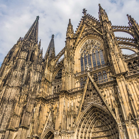 Kölner Dom, Denkmal des deutschen Katholizismus und der gotischen Architektur in Köln. 100 Puzzle 3D Modell