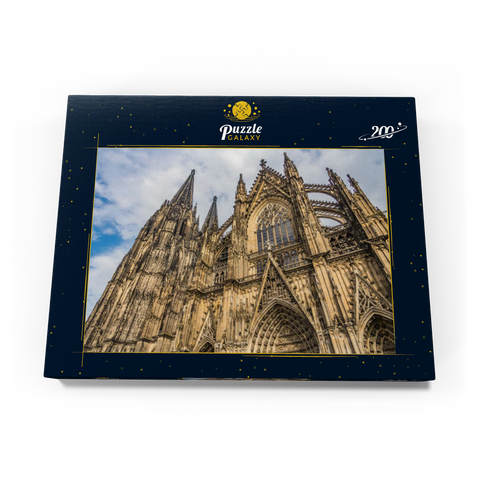 Kölner Dom, Denkmal des deutschen Katholizismus und der gotischen Architektur in Köln. 200 Puzzle Schachtel Ansicht3