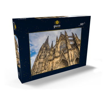 Kölner Dom, Denkmal des deutschen Katholizismus und der gotischen Architektur in Köln. 500 Puzzle Schachtel Ansicht2