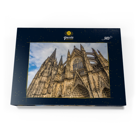 Kölner Dom, Denkmal des deutschen Katholizismus und der gotischen Architektur in Köln. 500 Puzzle Schachtel Ansicht3