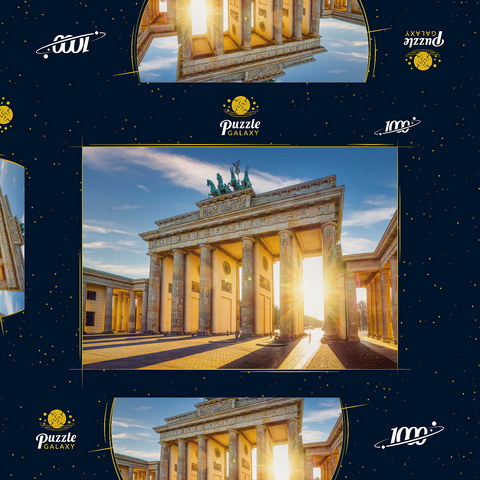 das berühmte Brandenburger Tor in Berlin, Deutschland 1000 Puzzle Schachtel 3D Modell