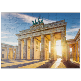 Darstellung des Puzzle Motivs Das berühmte Brandenburger Tor in Berlin, Deutschland - Puzzleteile: 100