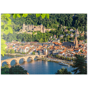 puzzleplate Blick auf Heidelberg im Sommer, Deutschland 1000 Puzzle