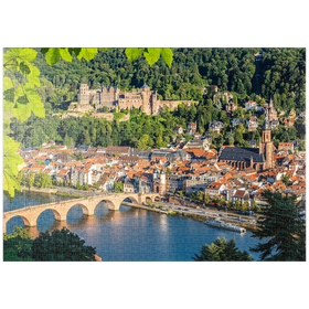 Darstellung des Puzzle Motivs Blick auf Heidelberg im Sommer, Deutschland - Puzzleteile: 1000