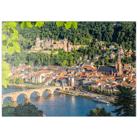 Darstellung des Puzzle Motivs Blick auf Heidelberg im Sommer, Deutschland - Puzzleteile: 100