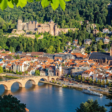 Blick auf Heidelberg im Sommer, Deutschland 100 Puzzle 3D Modell