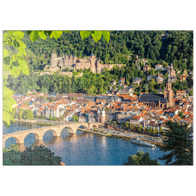 Darstellung des Puzzle-Motivs Blick auf Heidelberg im Sommer, Deutschland – Puzzleteile: 200