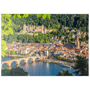 puzzleplate Blick auf Heidelberg im Sommer, Deutschland 500 Puzzle