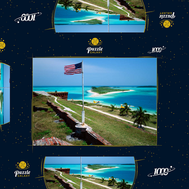 Fort Jefferson im Dry Tortugas Nationalpark, Florida Keys, Florida, USA 1000 Puzzle Schachtel 3D Modell