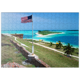 Darstellung des Puzzle-Motivs Blick von Fort Jefferson im Dry Tortugas Nationalpark, Florida Keys – Puzzleteile: 200