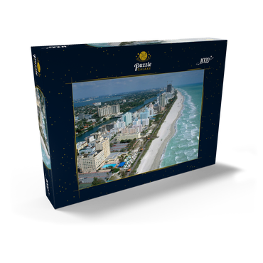 Art Deco Hotels am Ocean Drive, Miami Beach, Florida, USA 1000 Puzzle Schachtel Ansicht2