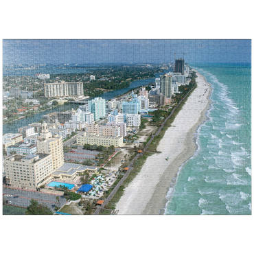 puzzleplate Art Deco Hotels am Ocean Drive, Miami Beach, Florida, USA 1000 Puzzle