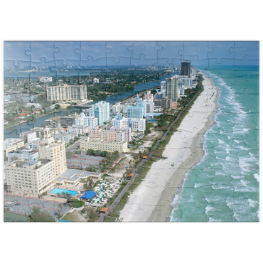 puzzleplate Art Deco Hotels am Ocean Drive, Miami Beach, Florida, USA 100 Puzzle