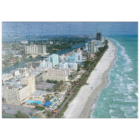puzzleplate Art Deco Hotels am Ocean Drive, Miami Beach, Florida, USA 100 Puzzle