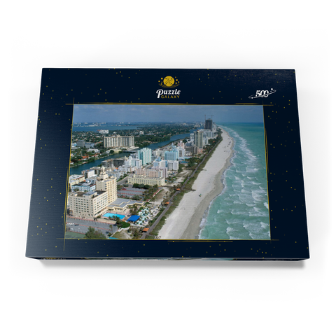 Art Deco Hotels am Ocean Drive, Miami Beach, Florida, USA 500 Puzzle Schachtel Ansicht3
