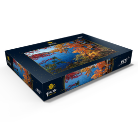 Alternative Darstellung des Puzzle-Motivs Blick auf den Lake Waramaug im Indian Summer, Connecticut, USA – Puzzleteile: 1000