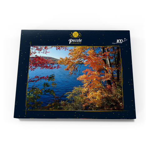 Herbststimmung am Lake Waramaug, Connecticut, USA 100 Puzzle Schachtel Ansicht3