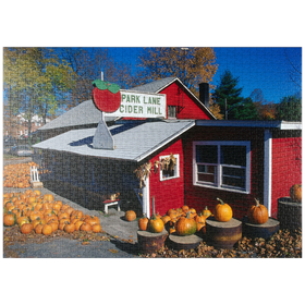 Darstellung des Puzzle-Motivs Gemüseladen mit Kürbissen, Connecticut, USA – Puzzleteile: 1000