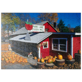 Darstellung des Puzzle Motivs Gemüseladen mit Kürbissen, Connecticut, USA - Puzzleteile: 200