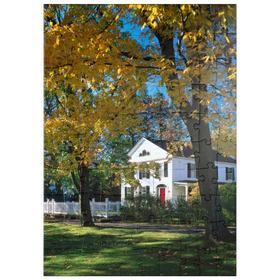 Darstellung des Puzzle Motivs Landhaus in Litchfield, Connecticut, USA - Puzzleteile: 100