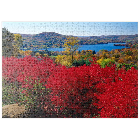 puzzleplate Herbststimmung am Lake Waramaug, Connecticut, USA 500 Puzzle