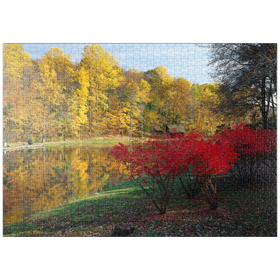 Darstellung des Puzzle-Motivs Herbstlandschaft bei Ridgefield, Indian Summer, Connecticut, USA – Puzzleteile: 1000