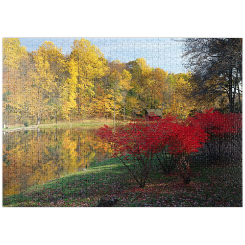 puzzleplate Herbstlandschaft bei Ridgefield, Connecticut, USA 1000 Puzzle