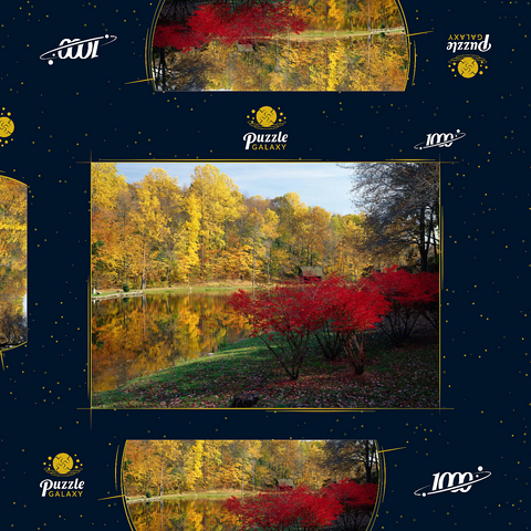 Herbstlandschaft bei Ridgefield, Connecticut, USA 1000 Puzzle Schachtel 3D Modell