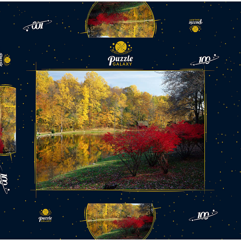 Herbstlandschaft bei Ridgefield, Connecticut, USA 100 Puzzle Schachtel 3D Modell