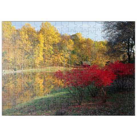 puzzleplate Herbstlandschaft bei Ridgefield, Connecticut, USA 200 Puzzle