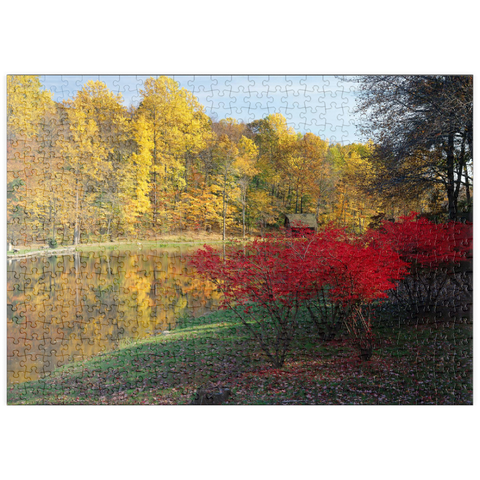 puzzleplate Herbstlandschaft bei Ridgefield, Connecticut, USA 500 Puzzle