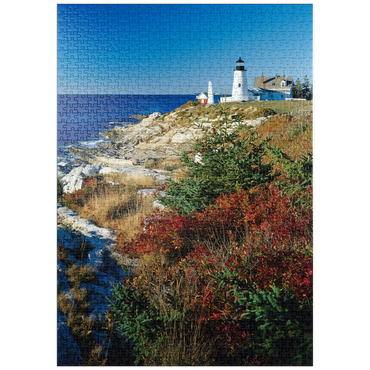 puzzleplate Leuchtturm am Pemaquid Point, Maine, USA 1000 Puzzle