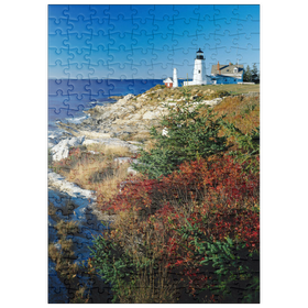 Darstellung des Puzzle Motivs Pemaquid Point mit Leuchtturm, Maine, USA - Puzzleteile: 200