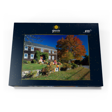 Haus mit Halloween Dekoration, Maine, USA 1000 Puzzle Schachtel Ansicht3