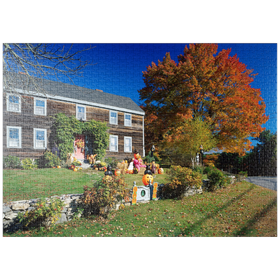 Darstellung des Puzzle-Motivs Haus mit Halloween Dekoration, Maine, USA – Puzzleteile: 1000
