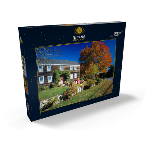 Haus mit Halloween Dekoration, Maine, USA 200 Puzzle Schachtel Ansicht2