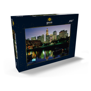 Yachthafen mir der Skyline von Boston, Massachusetts, USA 1000 Puzzle Schachtel Ansicht2