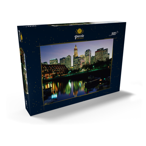 Yachthafen mir der Skyline von Boston, Massachusetts, USA 500 Puzzle Schachtel Ansicht2