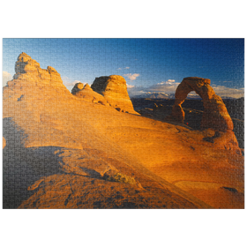 Darstellung des Puzzle-Motivs Blick auf Delicate Arch, Arches Nationalpark, Utah, USA – Puzzleteile: 1000