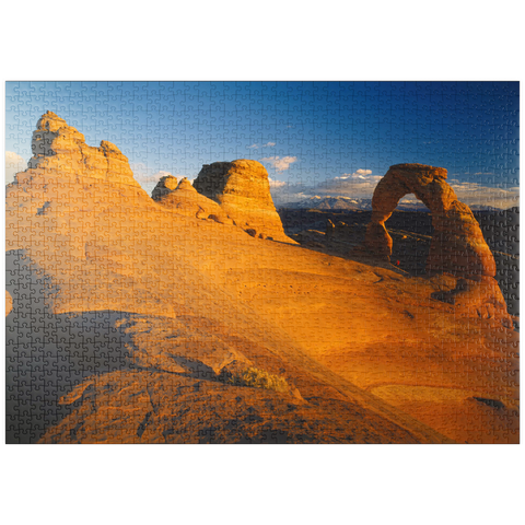 puzzleplate Blick auf Delicate Arch, Arches Nationalpark, Utah, USA 1000 Puzzle