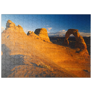 puzzleplate Blick auf Delicate Arch, Arches Nationalpark, Utah, USA 200 Puzzle