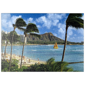 Darstellung des Puzzle Motivs Honolulu, Oahu, Hawaii, USA - Puzzleteile: 500