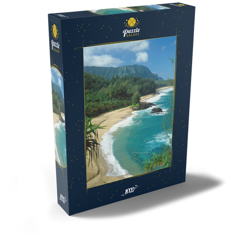 Lumahai Beach, Insel Kauai, Hawaii, USA 1000 Puzzle Schachtel Ansicht2