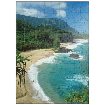 puzzleplate Lumahai Beach, Insel Kauai, Hawaii, USA 100 Puzzle
