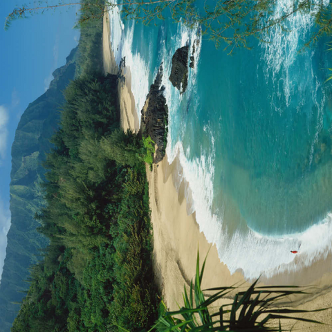 Lumahai Beach, Insel Kauai, Hawaii, USA 200 Puzzle 3D Modell