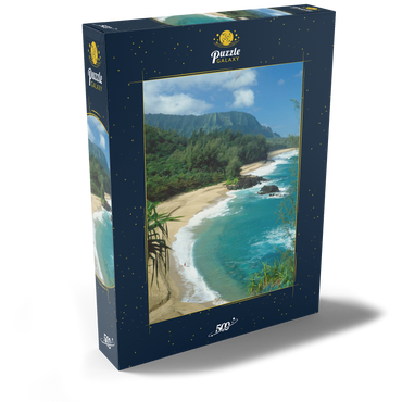 Lumahai Beach, Insel Kauai, Hawaii, USA 500 Puzzle Schachtel Ansicht2