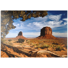 Darstellung des Puzzle-Motivs Blick über das Monument Valley, Navajo Tribal Park, Arizona, USA – Puzzleteile: 1000