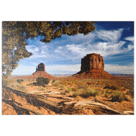 Darstellung des Puzzle-Motivs Blick über das Monument Valley, Navajo Tribal Park, Arizona, USA – Puzzleteile: 500