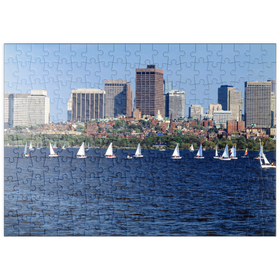 Darstellung des Puzzle-Motivs Skyline von Boston, Massachusetts, USA – Puzzleteile: 200
